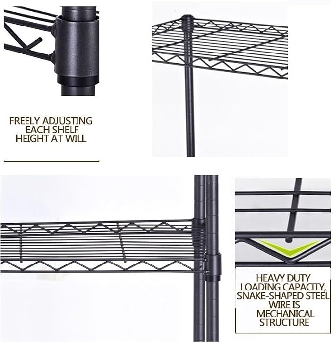 FOXHOLE 3-Tier Wire Shelving Rack, Heavy Duty Metal Storage Shelf Unit - Image 4