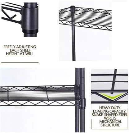 FOXHOLE 3-Tier Wire Shelving Rack, Heavy Duty Metal Storage Shelf Unit - Image 4