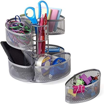 Nifty Organizing Carousel – Silver Finish, Spins 360-Degrees, Cosmetic Bathroom - Image 4