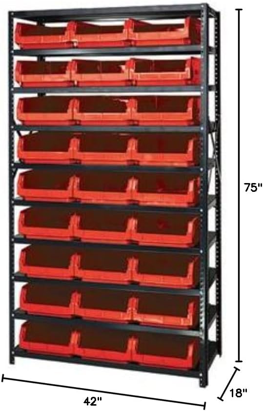 Quantum Storage Systems MSU-531RD Solid Heavy Duty 10 Shelves 27 MAGNUM Red - Image 2
