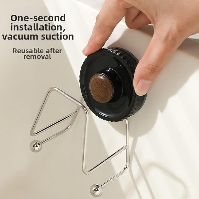 Kitchen Sink Organizer With Stainless Steel Suction Cup Sponge Holder - Image 3