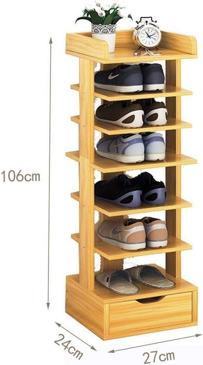 Shoe Rack, Dustproof Standing Storage Bench Shoes Organizer Cabinet Nonwoven - Image 3