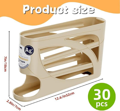 Automatic Egg Dispenser for Refrigerator, 4-Tier Rolling Egg Holder, - Image 8