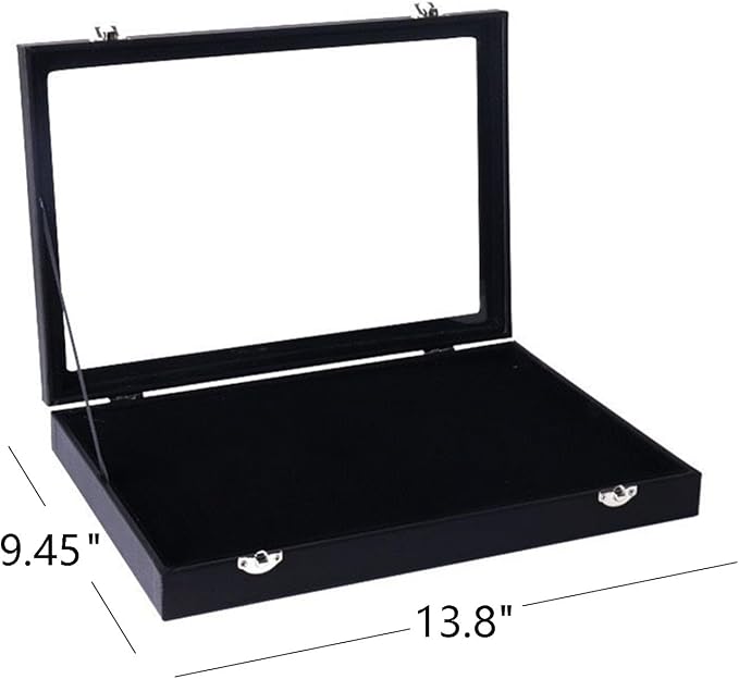 TANG SONG 13.8'' x 9.45'' Brooch Storage Box Lapel Pin Display Case Jewelry - Image 2