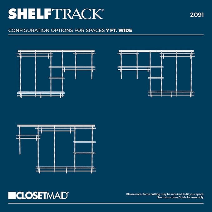 ClosetMaid ShelfTrack Wire Closet Organizer System, Adjustable from 7 to 10 Ft. - Image 4