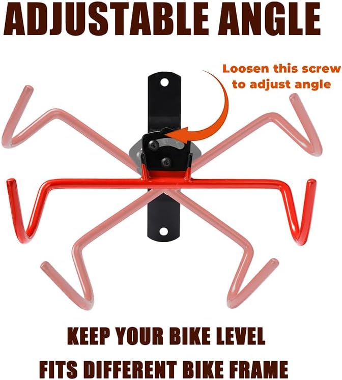 PHUNAYA Wall Mount Bike Rack, Bike Hanger Horizontal, Bicycle Holder Heavy Duty - Image 3