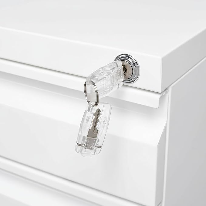 3-Drawer Metal Mobile File Cabinet - Image 4