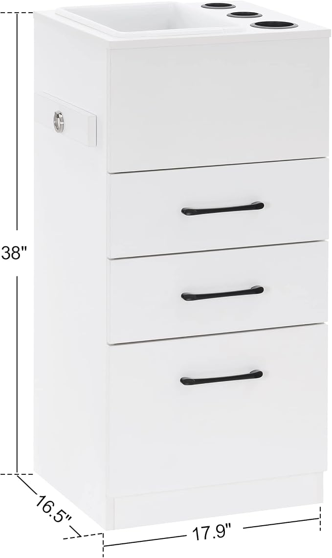BarberPub Salon Storage Cabinet Beauty Locker Hair Dryer Holder Stylist Spa - Image 2