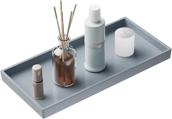 Vanity and Bathroom Tray, 9.8" ABS Countertop Organizer, Waterproof Vanity Tray by Unknown