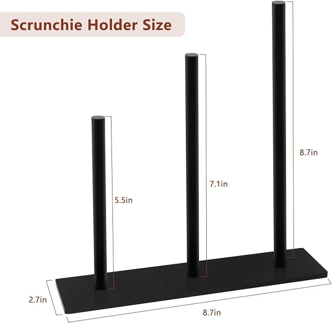 SMUK 2Packs 3-Tiers Acrylic Scrunchie Holder Organizer - Image 5