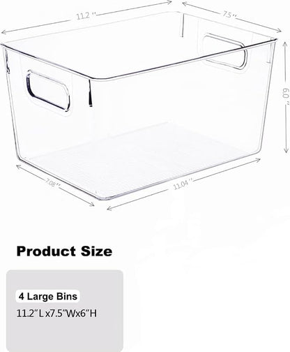 Clear Plastic Storage Bins 8 Pack - Image 6