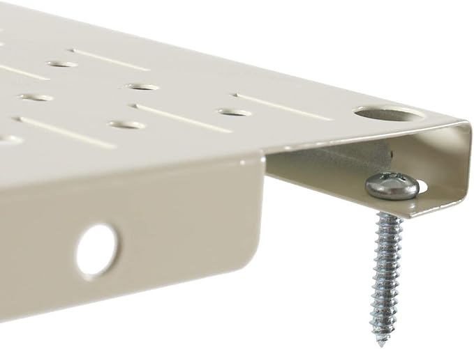 Wall Control Pegboard Wall Organizer Tiles Modular Beige Metal Pegboard Tiling - Image 3