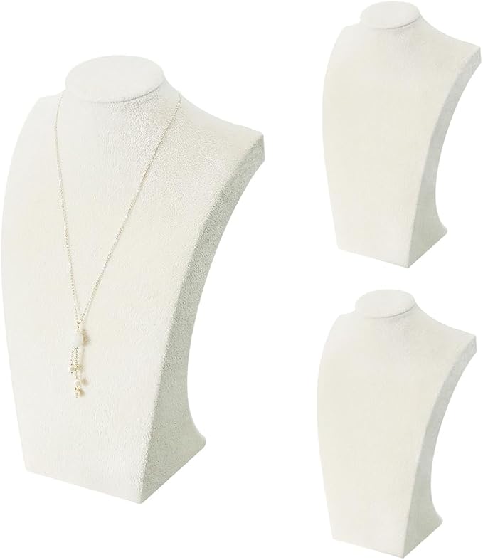 Coward 3Pcs Necklace Bust Stand Rack by FocusOnJewelryDisplay15yrs
