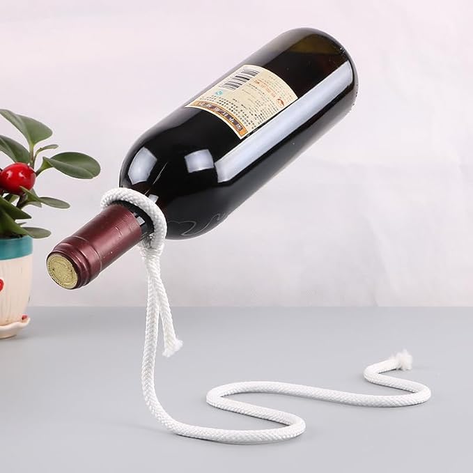 Magic Rope Wine Rack, Creative Metal Chain Suspension Floating Illusion Wine - Image 5