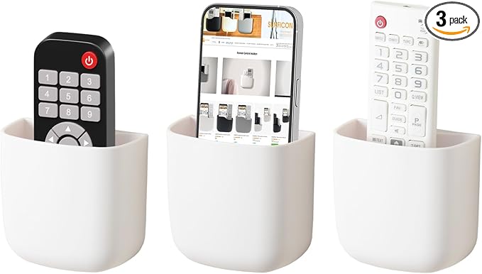 SUNFICON Wall Mount Remote Holder TV FAN Remote Control Holder Bedside Caddy by SUNFICON