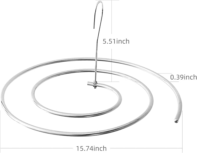 WAIKAS Pack of 2 Spiral Sheet Hanger, 304 Stainless Steel, Hangers Space Saving - Image 2