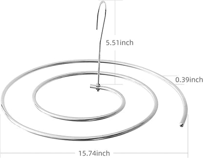 WAIKAS Pack of 2 Spiral Sheet Hanger, 304 Stainless Steel, Hangers Space Saving - Image 2