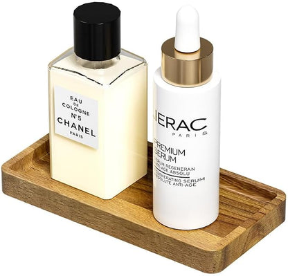 WEENSON Small Acacia Wood Bathroom Vanity Tray by Weenson