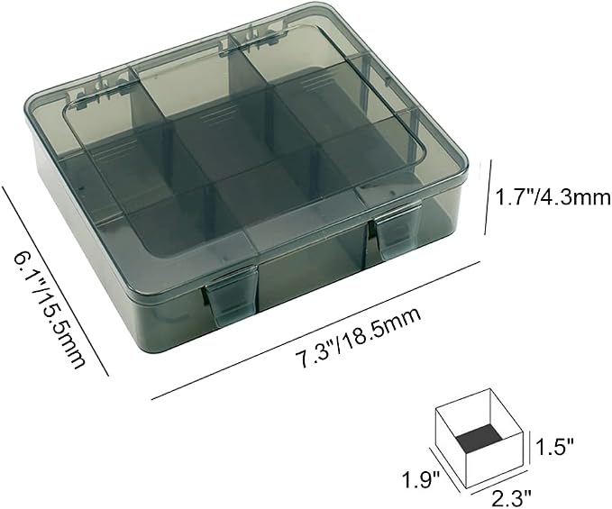 2 Pack Plastic Storage Organizer Box, Storage Container, Jewelry Organizer - Image 3