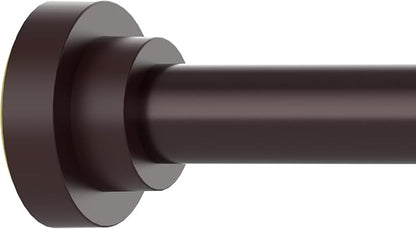 Thestoa Brown Shower Curtain Rod Adjustable 43-92 inch, Anti-Rust Non-Slip by Thestoa