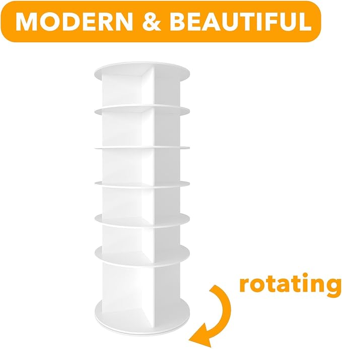 SpaceAid Rotating Shoe Rack 6 Tier Organizer, High Bottom Design Shoe Tower - Image 7