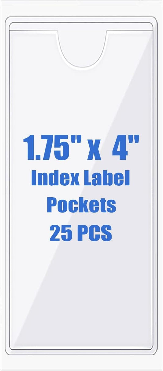 Origin-Joy 25 PCS Self-Adhesive Index Label Pockets by Origin-Joy