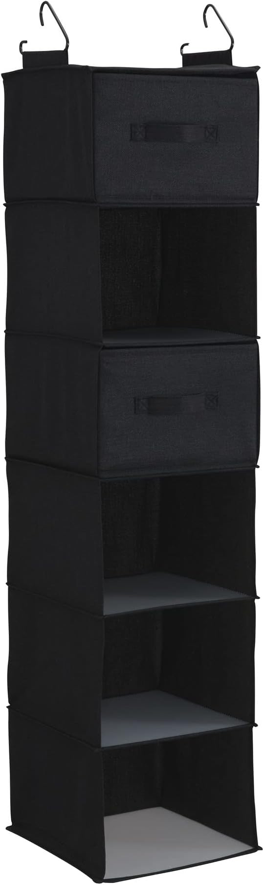 Household Essentials Black 6 Shelf Hanging Closet Organizer Shelf - Image 7