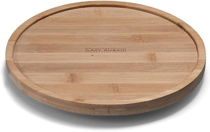 9.75" Bamboo Lazy Susan Revolution Turntable w/Rim – Rotating Bamboo Organizer by TheLazySusanRevolution