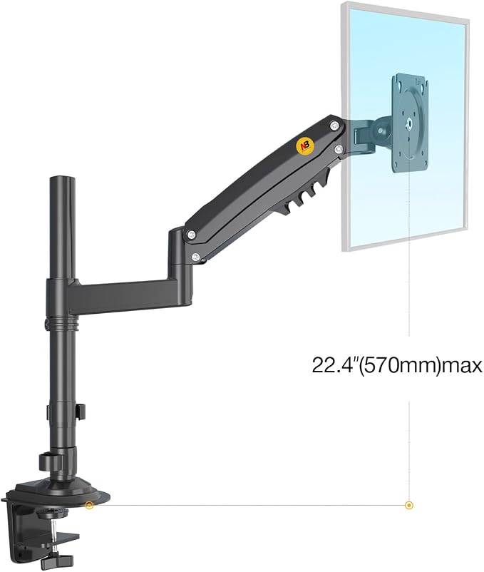 NB North Bayou Monitor Desk Mount Long Arm - Image 6