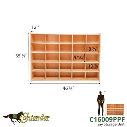Contender 25 Trays Birch Hardwood Shelving Unit - Image 3