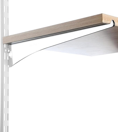 6 Pcs Dual Track Upright Wall Shelving System Heavy Duty Support System Twin - Image 6