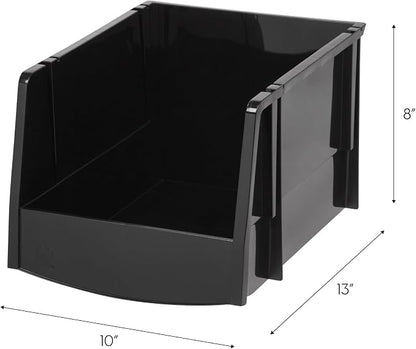 IRIS USA Extra Large Stackable Storage Bins, |Made in USA|, Plastic Open Front - Image 4