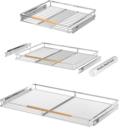 Large Pull Out Cabinet Organizer, Heavy Duty Cabinet Expandable Pull Out Shelves by PerfectdesignforyourHOME