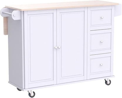 PHI VILLA Kitchen Island on Wheels Portable Kitchen Cart - Image 4