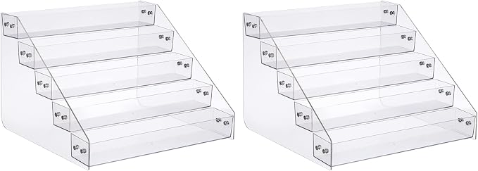 Acrylic Spice Rack, Tiered Spice Rack Shelf Seasoning Organizer by Kihor