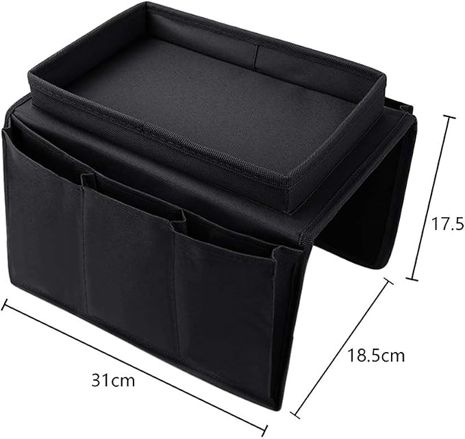 Non-Slip Armchair Caddy with Cup Holder Arm Rest Organizer TV Remote Control - Image 3