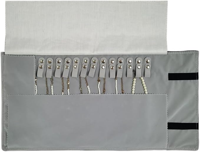 Velet Travel Jewelry Case Roll Bag Organizer - Image 8