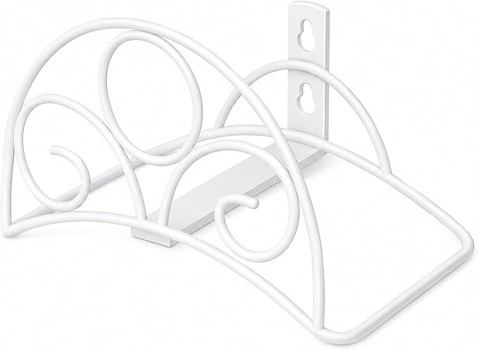 Metal Garden Hose Holder Wall Mounted Water White Hose Holder by AFTERMAT