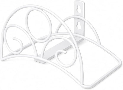 Metal Garden Hose Holder Wall Mounted Water White Hose Holder by AFTERMAT