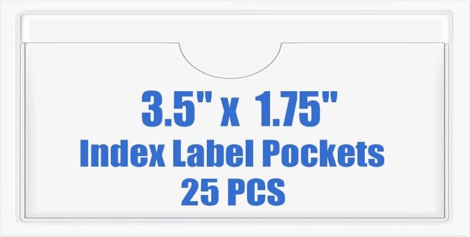 Origin-Joy 25 PCS Self-Adhesive Index Label Pockets by Origin-Joy