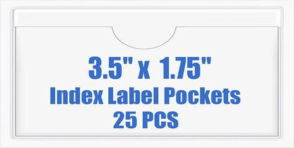 Origin-Joy 25 PCS Self-Adhesive Index Label Pockets by Origin-Joy