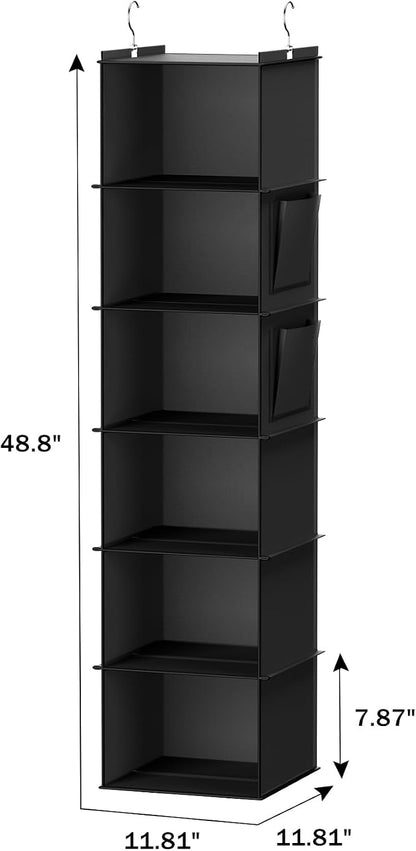 YOUDENOVA Hanging Closet Organizer, 6-Shelf Closet Hanging Storage Shelves - Image 3