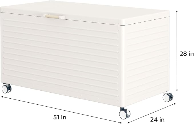 MIRADOR 134 Gallon Outdoor Storage Box Waterproof, Metal Deck Box - Image 5