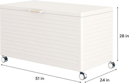MIRADOR 134 Gallon Outdoor Storage Box Waterproof, Metal Deck Box - Image 5