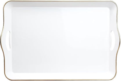 Spsyrine White Decorative Serving Tray by Spsyrine