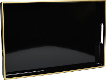 Spsyrine Black Decorative Serving Tray by Spsyrine