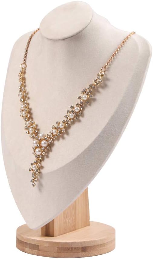 Coward Velvet Bust Necklace Display Stand by FocusOnJewelryDisplay15yrs