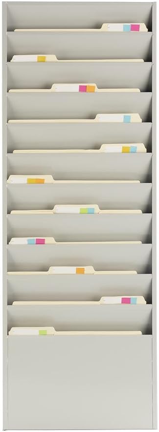 Displays2go Office File Folder Wall Rack, 11 Tiered Pockets, Medical Chart - Image 3