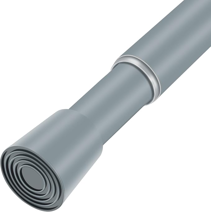 Silver Grey Adjustable Shower Curtain Rod 28-64 Inches 1pc, 7/8" Diameter by Unknown