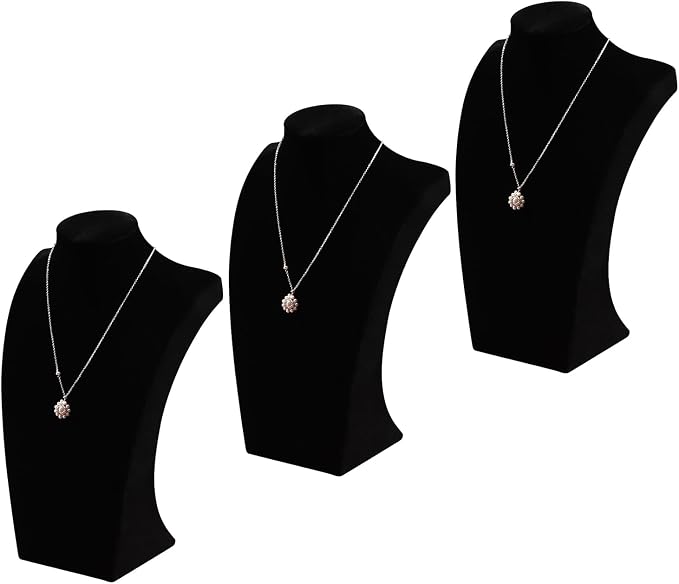Coward 3Pcs Necklace Bust Stand Rack by FocusOnJewelryDisplay15yrs